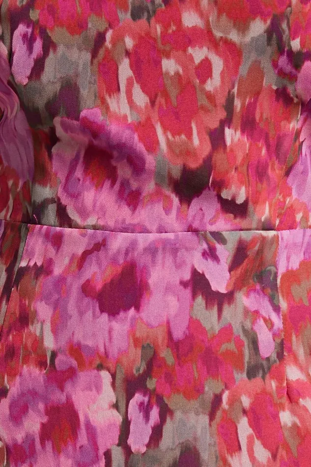 Clabelle Midi Dress 8211 One Shoulder Ruffle Tulip Hem Dress In Violette Blur Floral Women Showpo Curve Clothes