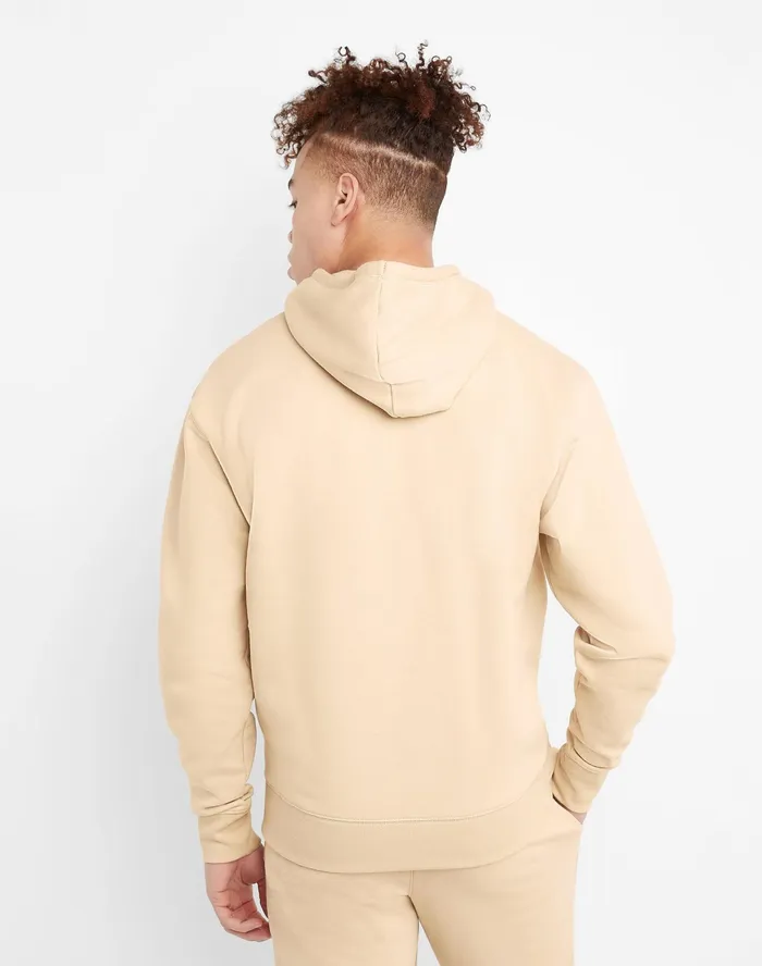 Classic Fleece Hoodie Embroidered C Script Logo Fresh Tan Men Champion Hoodies and Sweatshirts