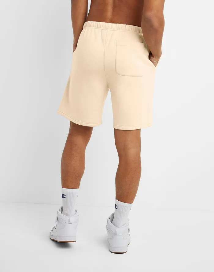Classic Fleece Shorts C Over Script Logo 8034 Fresh Tan Men Champion Shorts