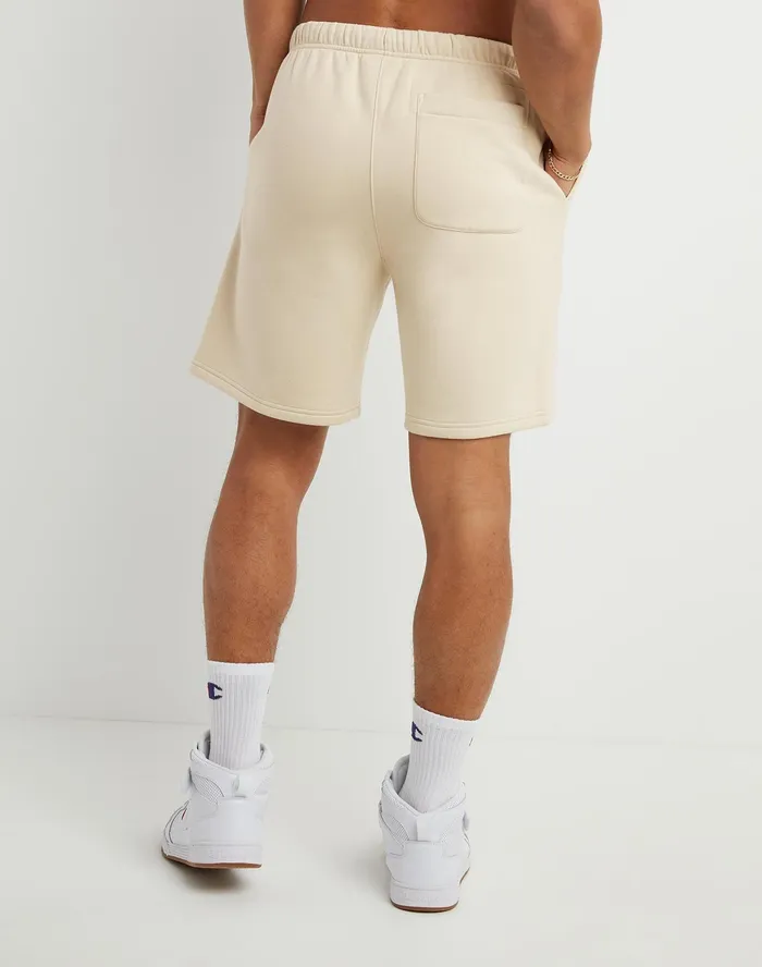 Classic Fleece Shorts C Over Script Logo 8034 Pebblestone Men Champion Shorts