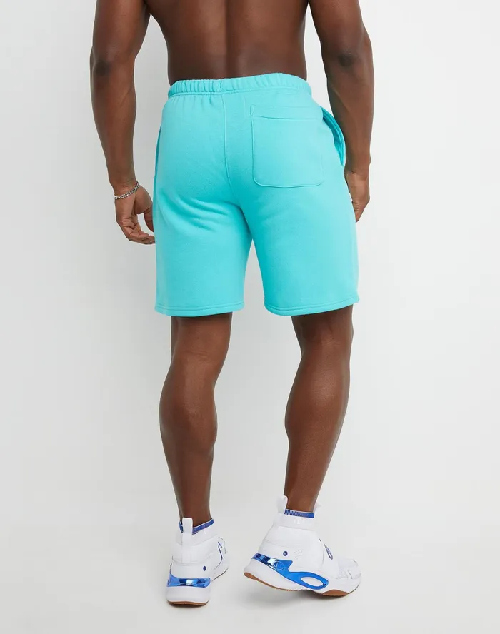 Classic Fleece Shorts C Over Script Logo 8034 Portal Teal Men Champion Shorts