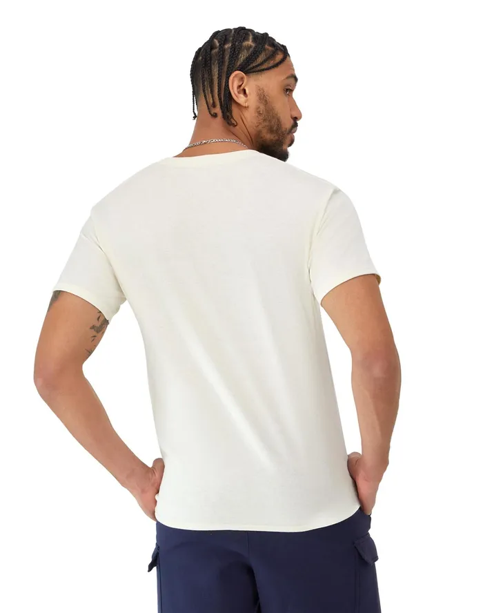 Classic Graphic TShirt Distressed Champion Stars Natural Men Champion TShirts and Tops