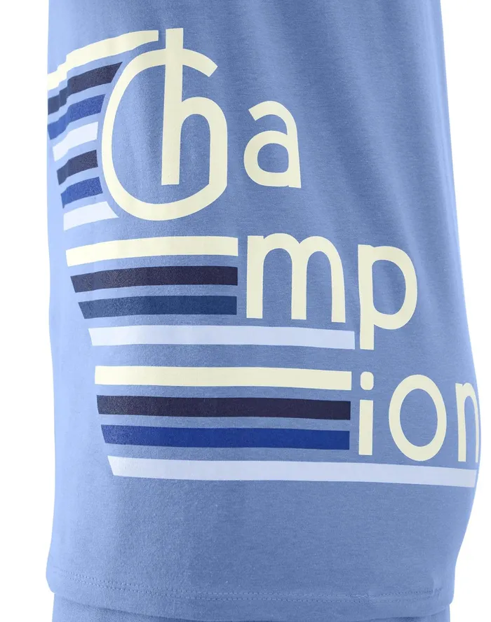 Classic Graphic TShirt Retro Speed Plaster Blue Men Champion TShirts and Tops