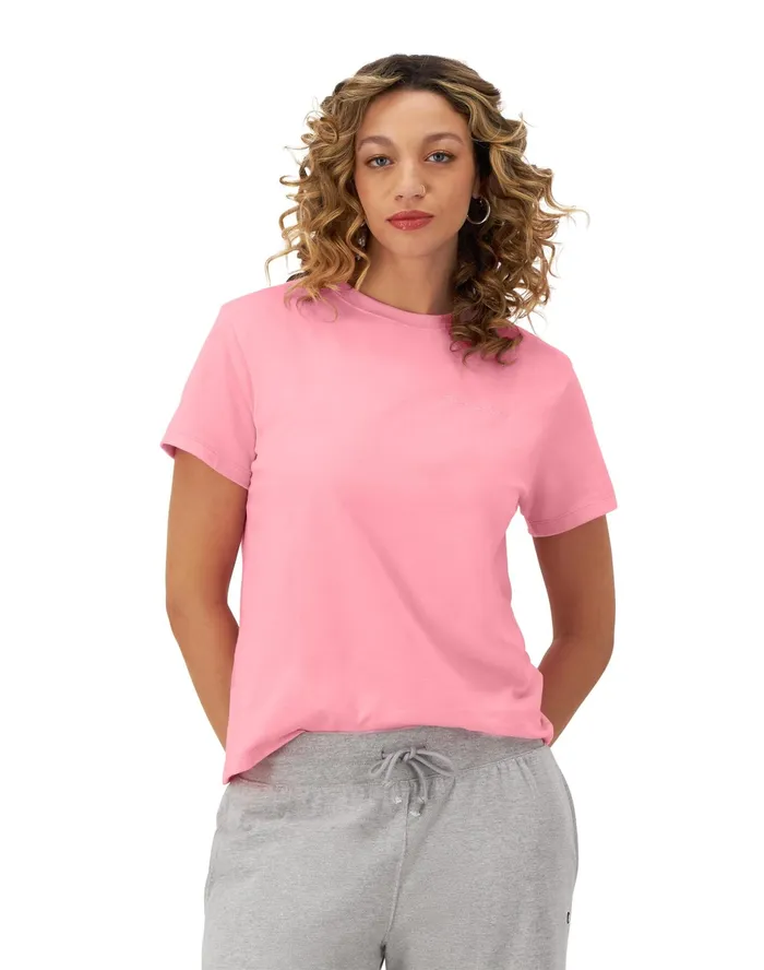 Classic TShirt C Logo Marzipan Pink Women Champion TShirts and Tops