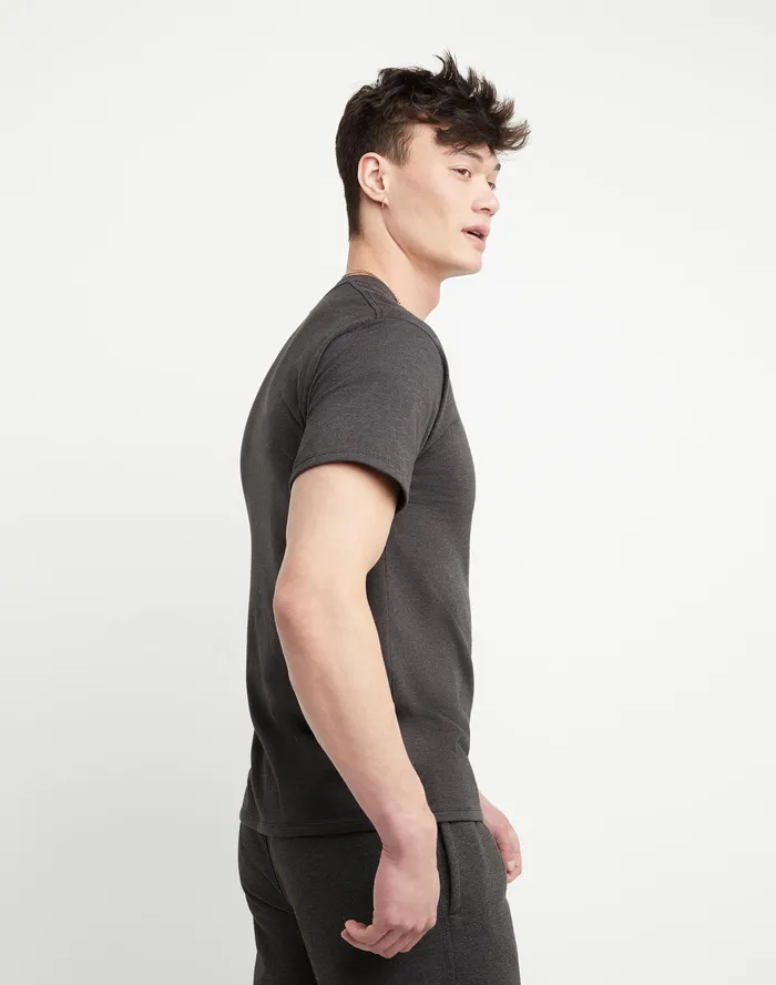 Classic TShirt Script Logo Granite Heather Men Champion TShirts and Tops