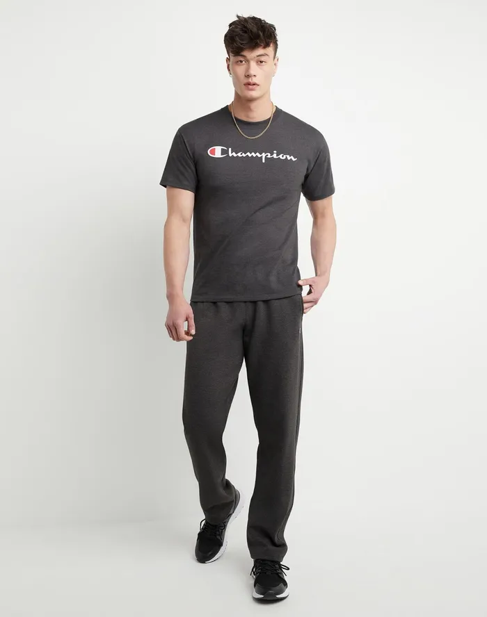 Classic TShirt Script Logo Granite Heather Men Champion TShirts and Tops