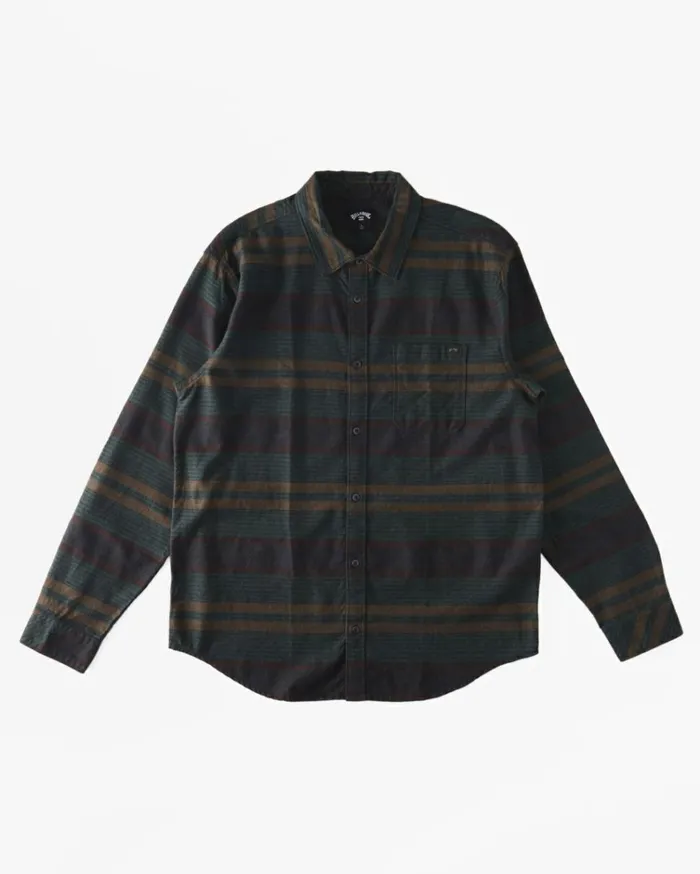 Coastline Flannel Long Sleeve Shirt Jungle Men Billabong Flannels