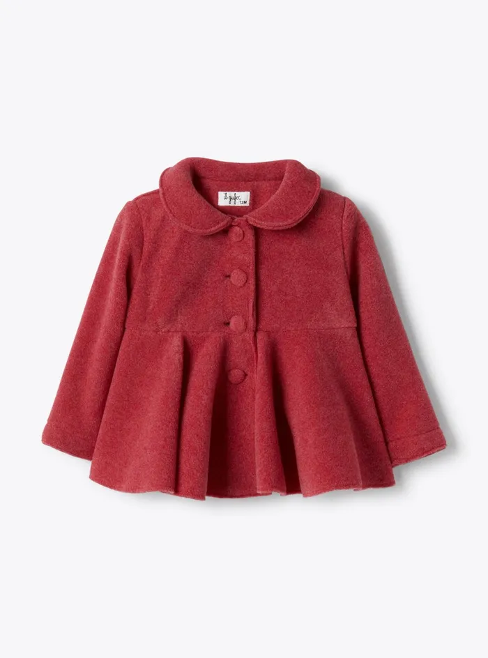 Coats And Jackets Baby 036Girl 216 Il Gufo Fleece Jacket With Ruffle