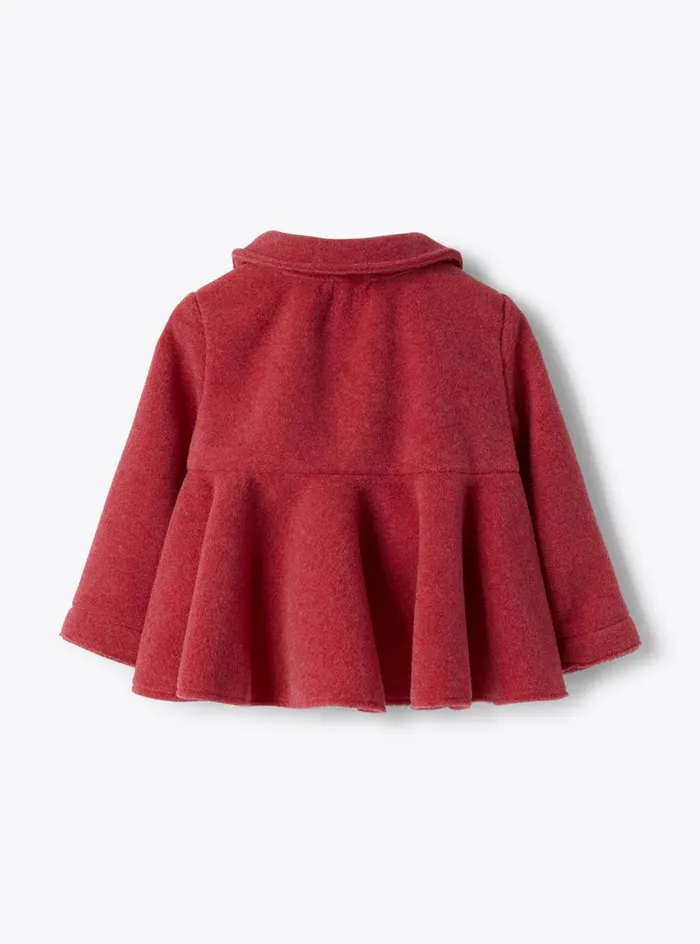 Coats And Jackets Baby 036Girl 216 Il Gufo Fleece Jacket With Ruffle