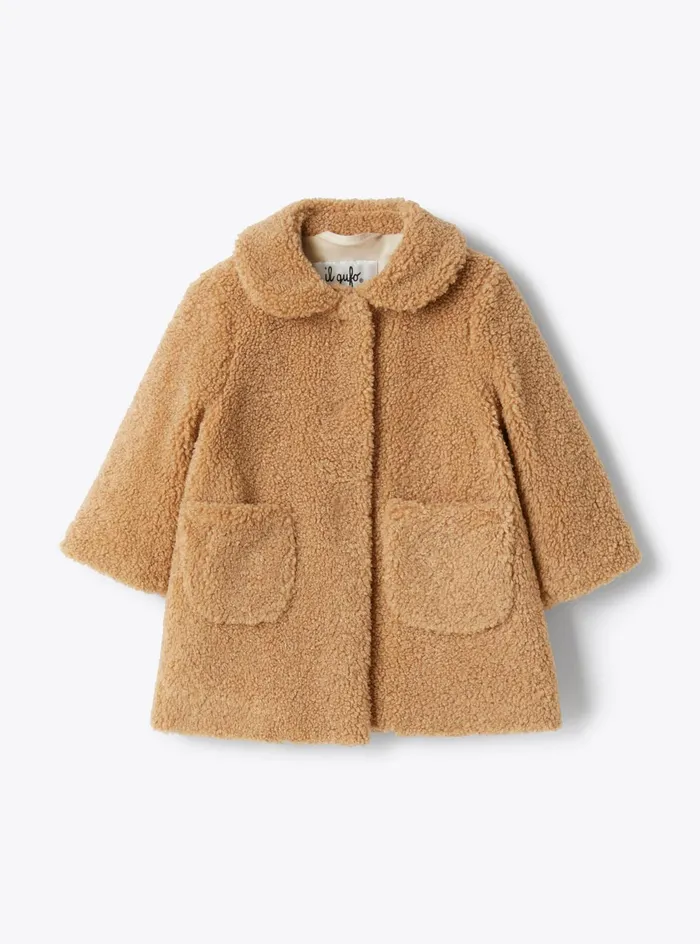 Coats And Jackets Baby 036Girl 216 Il Gufo Long Curly Coat