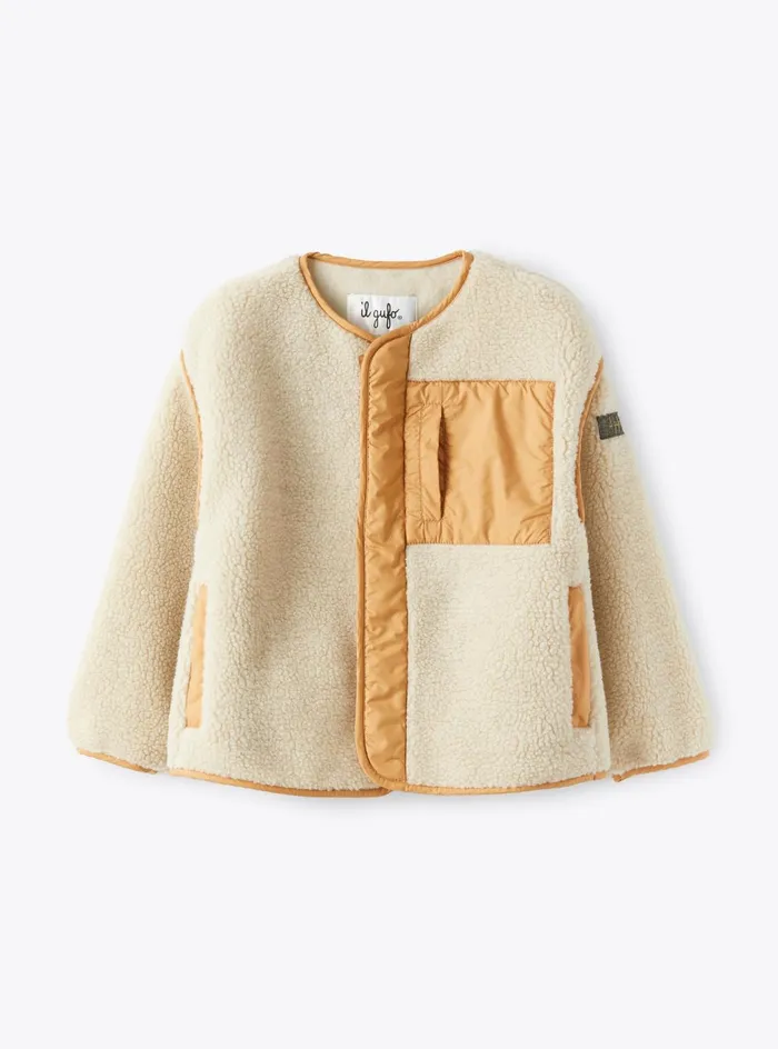 Coats And Jackets Girl 216Boy 216 Il Gufo Curly Fleece Jacket With Pocket