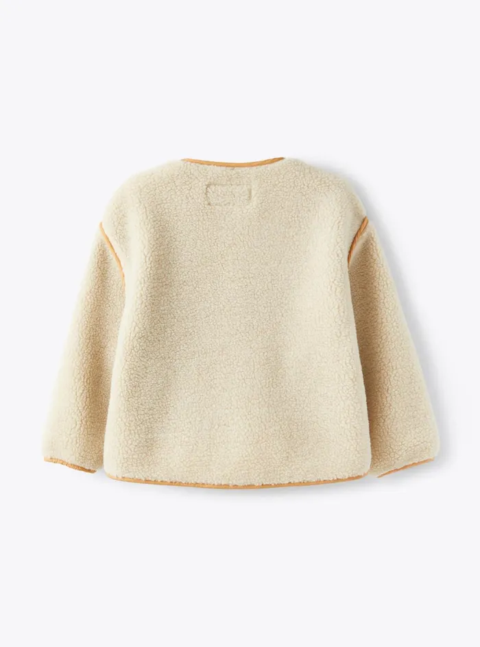 Coats And Jackets Girl 216Boy 216 Il Gufo Curly Fleece Jacket With Pocket