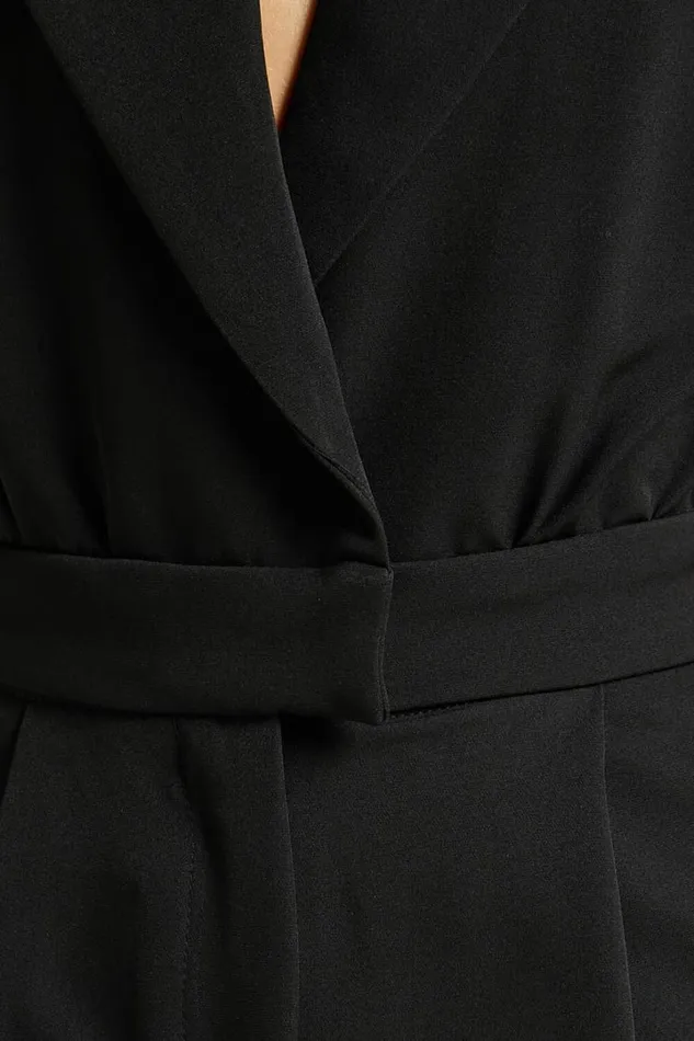 Coco Jumpsuit 8211 Collared Short Sleeve Straight Leg Jumpsuit In Black Women Showpo Jumpsuits