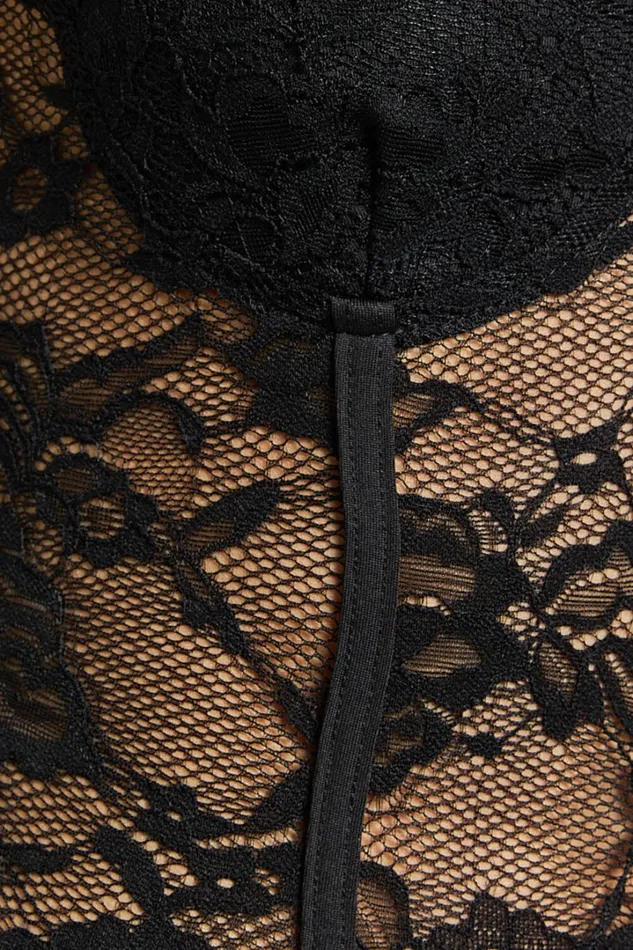 Connie Bodysuit 8211 Lace Corset Bodysuit In Black Women Showpo Tops