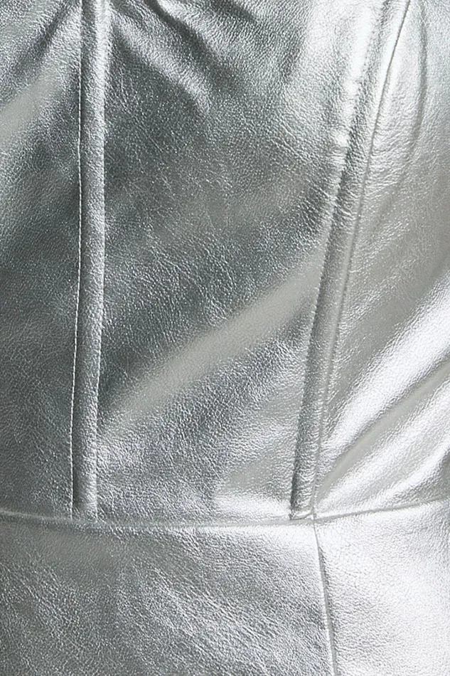 Cooper Mini Dress 8211 Metallic Strapless Dress In Silver Women Showpo Dresses