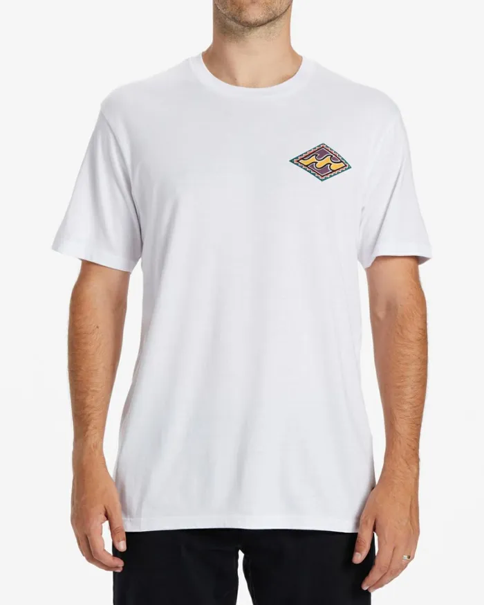 Crayon Wave TShirt White Men Billabong TShirts