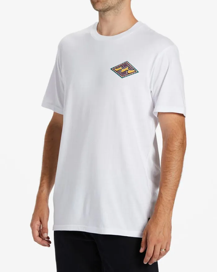 Crayon Wave TShirt White Men Billabong TShirts