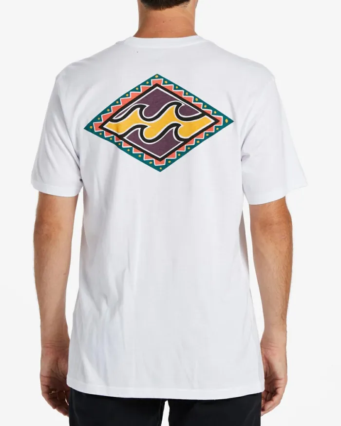 Crayon Wave TShirt White Men Billabong TShirts