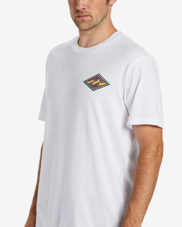 Crayon Wave TShirt White Men Billabong TShirts