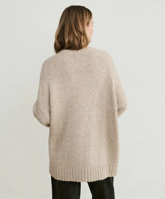 Crewnecks and Pullovers Women Jenni Kayne Alpaca Cocoon Crewneck Oatmeal Oatmeal