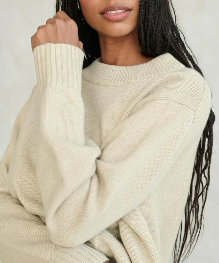 Crewnecks and Pullovers Women Jenni Kayne Oversized Crewneck Cream