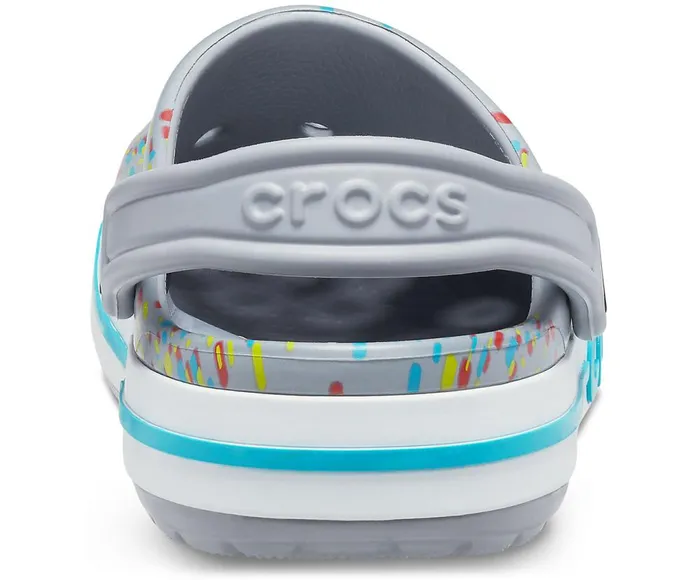 Crocs Bayaband Seasonal Printed Clog Light Grey Multi WomensMens Clogs