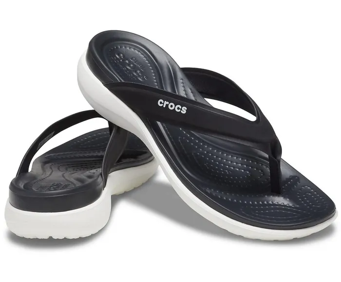 Crocs Capri V Sporty Flip Black Womens Sandals