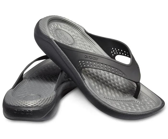 Crocs LiteRide Flip BlackSlate Grey WomensMens Sandals