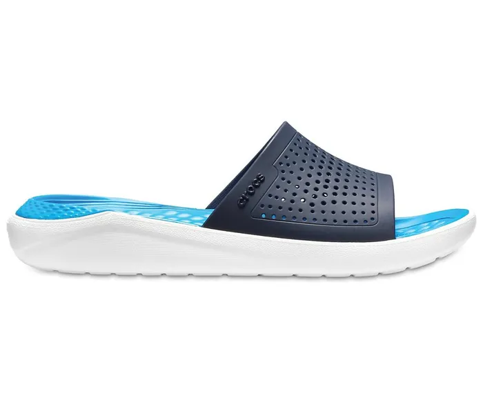 Crocs LiteRide Slide Navy White WomensMens Sandals