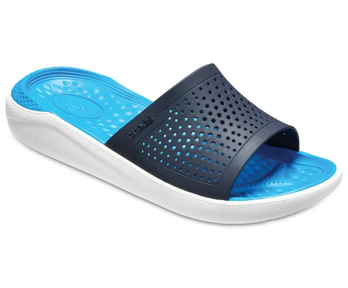 Crocs LiteRide Slide Navy White WomensMens Sandals