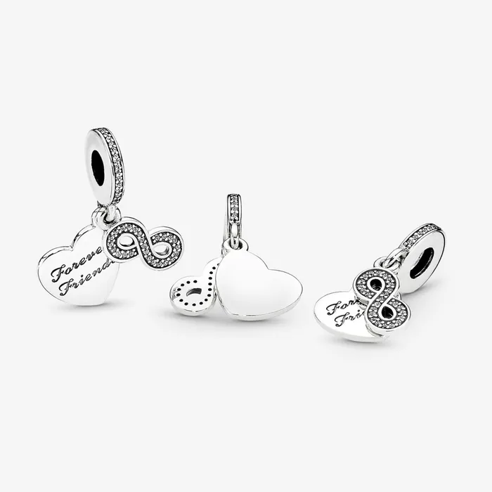 Dangle Charms Women Pandora Forever Friends Heart Dangle Charm