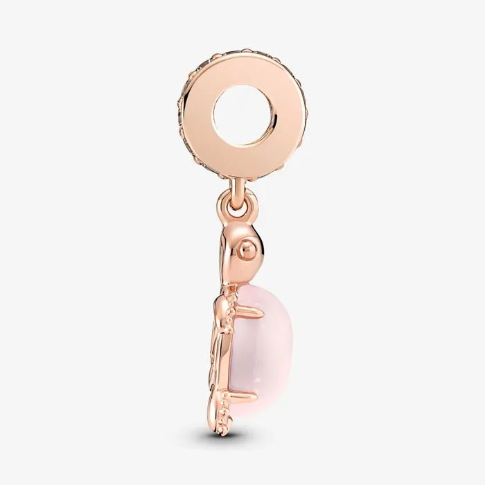 Dangle Charms Women Pandora Murano Glass Pink Sea Turtle Dangle Charm