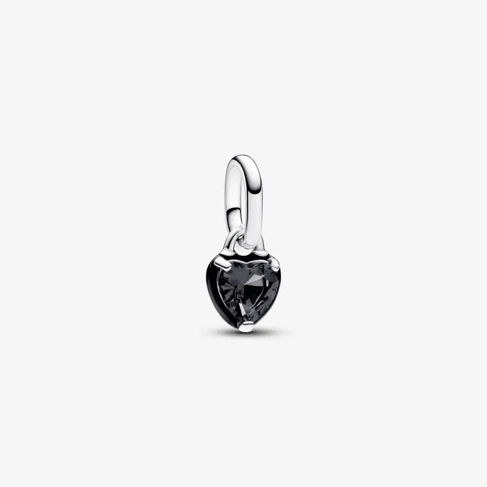Dangle Charms Women Pandora Online ME Black Chakra Heart Mini Dangle Charm Black