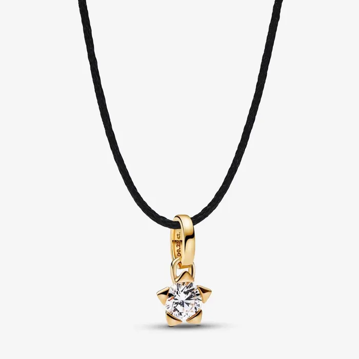 Dangle Charms Women Pandora Online Talisman 14k Gold Labgrown Diamond Star Pendant