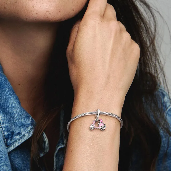 Dangle Charms Women Pandora Pink Scooter Dangle Charm