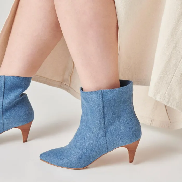 Dee Booties Blue Denim Women Dolce Vita Boots and Booties
