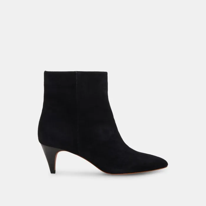 Dee Wide Booties Nero Suede Women Dolce Vita Boots and Booties