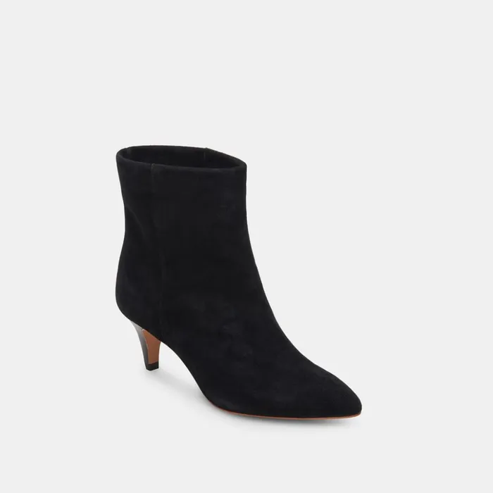 Dee Wide Booties Nero Suede Women Dolce Vita Boots and Booties