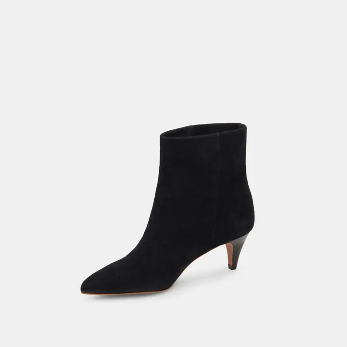 Dee Wide Booties Nero Suede Women Dolce Vita Boots and Booties