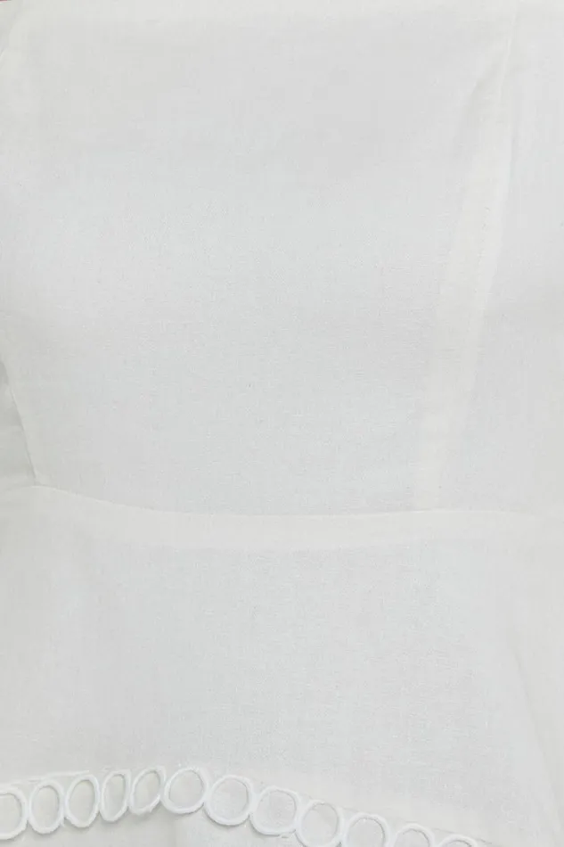 Denise Mini Dress 8211 Square Neck Puff Sleeve Lace Detail Dress In White Women Showpo Dresses