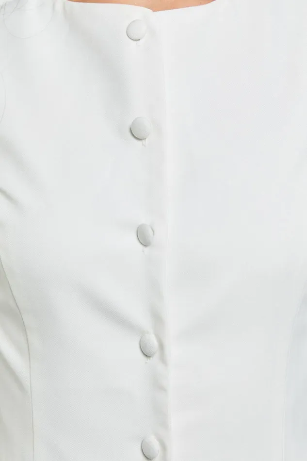 Desi Top 8211 Longline Crew Neck Vest Top In Warm White Women Showpo Tops