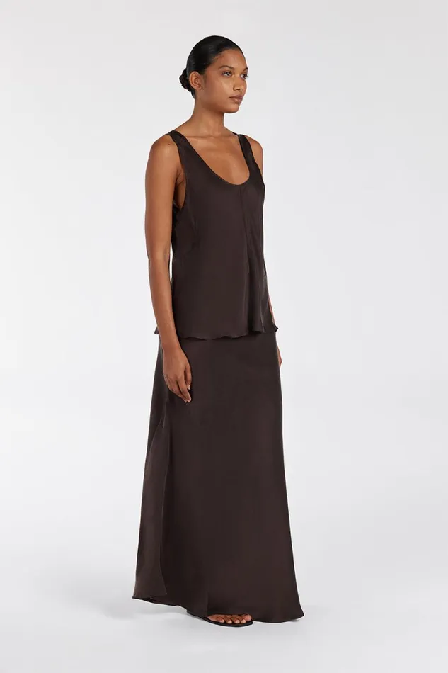 DISSH Event Dresses COLETTE BITTER CHOC SILK CAMI TOP 8211 Women