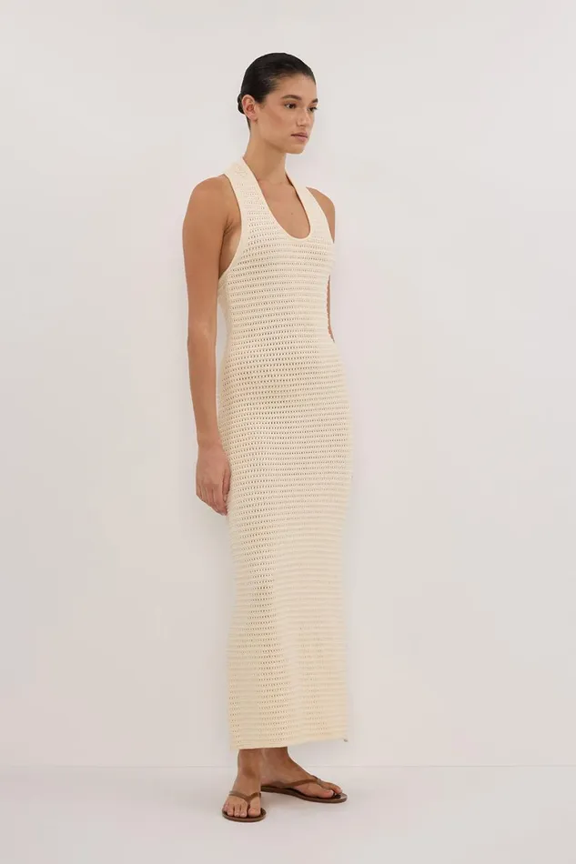 DISSH Knit Dresses GINA CREAM HALTER CROCHET DRESS 8211 Women