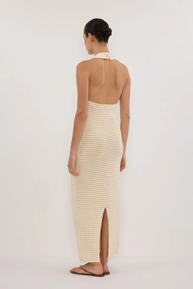 DISSH Knit Dresses GINA CREAM HALTER CROCHET DRESS 8211 Women