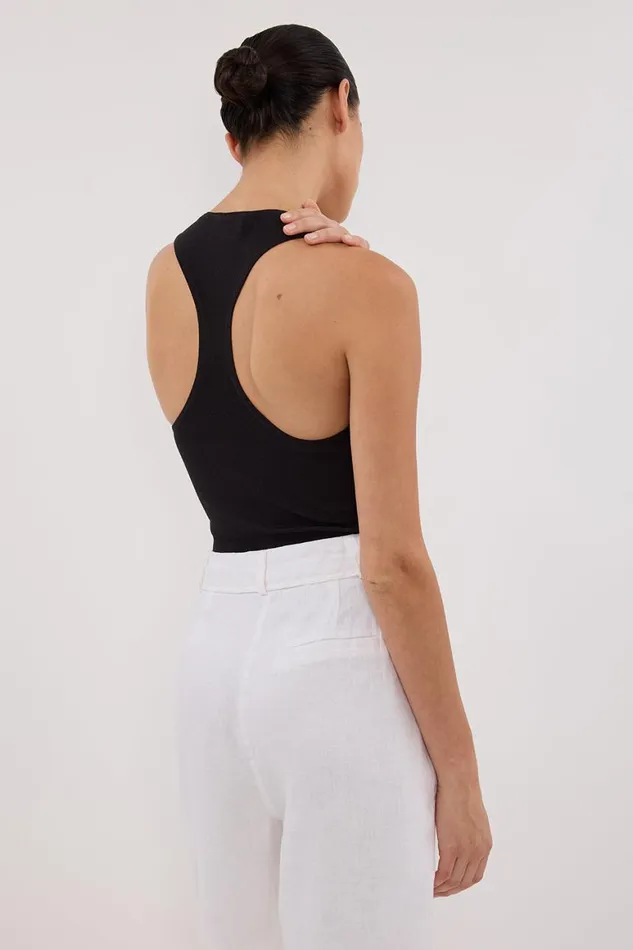 DISSH Knitted DEVIN WASHED BLACK RACER KNIT TANK 8211 Women