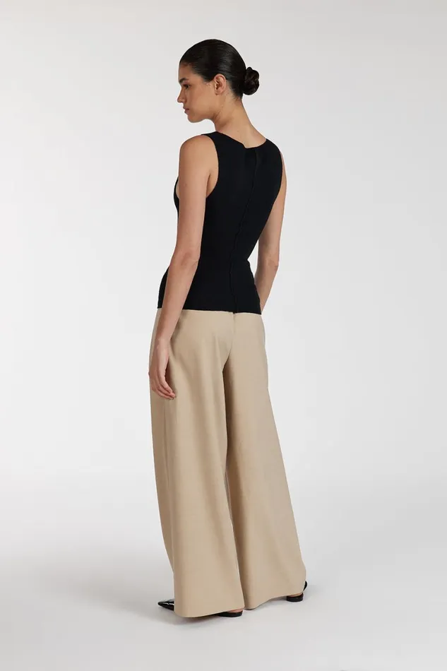 DISSH Knitted OWEN BLACK BOAT NECK TOP 8211 Women