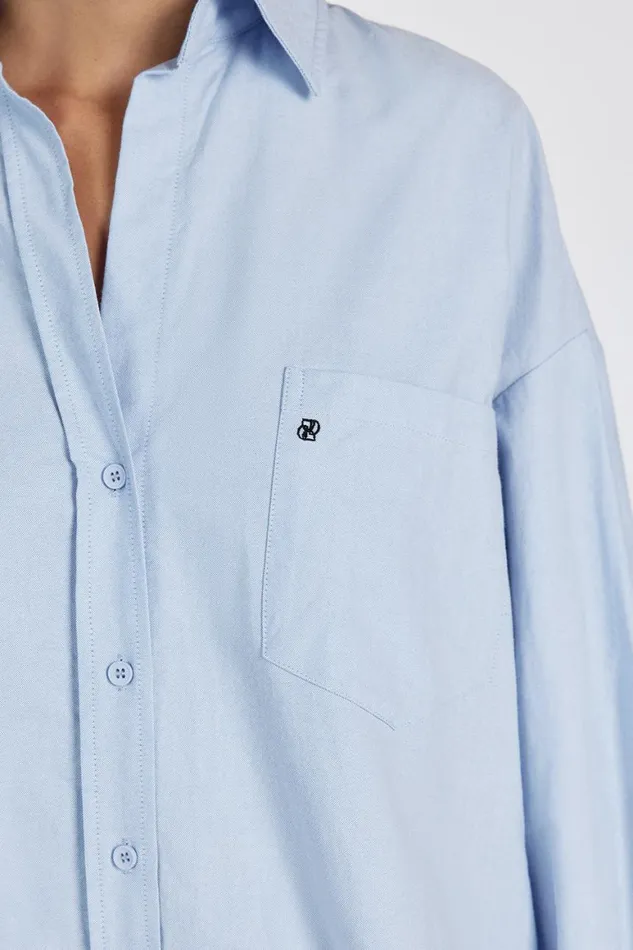 DISSH Long Sleeved RHEA BLUE COTTON SHIRT 8211 Women
