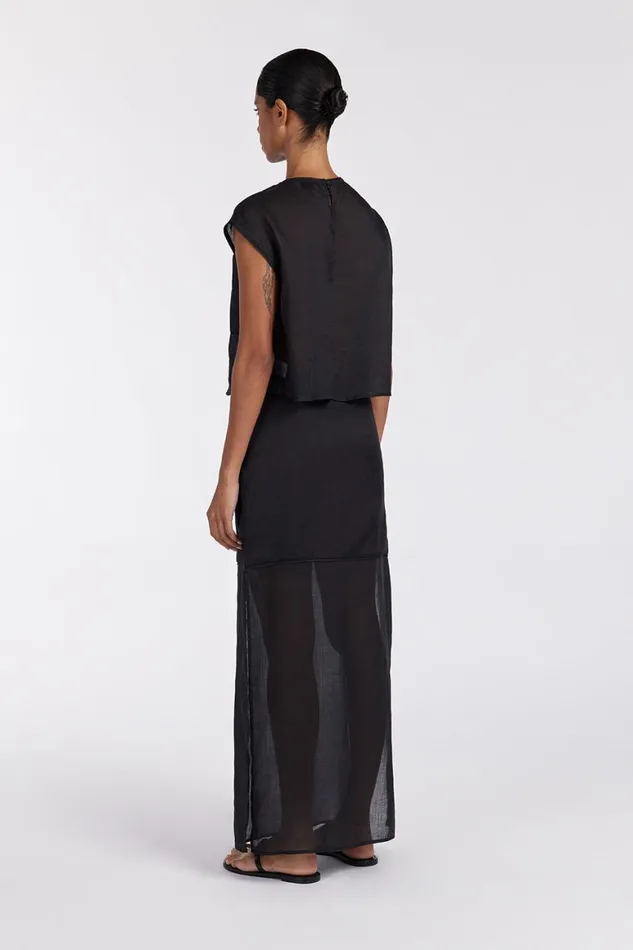 DISSH Midi KAI BLACK RAMIE MIDI SKIRT 8211 Women