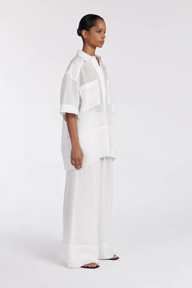 DISSH Pants KAI WHITE RAMIE RESORT PANT 8211 Women