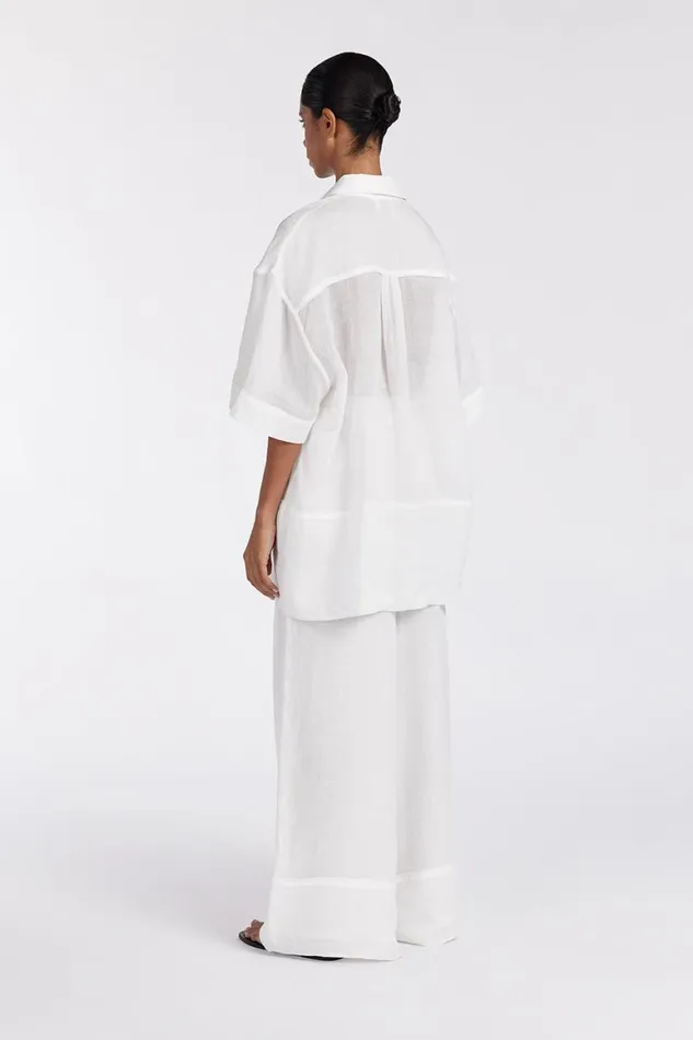 DISSH Pants KAI WHITE RAMIE RESORT PANT 8211 Women